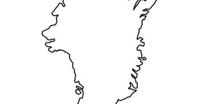 Mapa mudo de Groenlandia